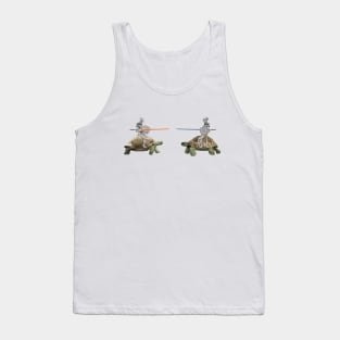 Knights jousting on tortoises Tank Top